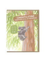 Modern Printed Matter New Baby Card - Koala Pee