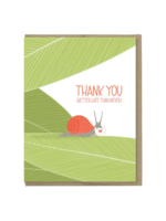 Modern Printed Matter Thank You Card - Snail Late