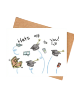 Brightspot Design Graduation Card - Hats Off To You