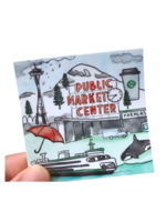 Brightspot Design Seattle Icons Sticker