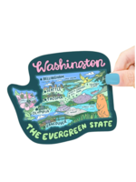 Turtle's Soup Washington State Map Sticker