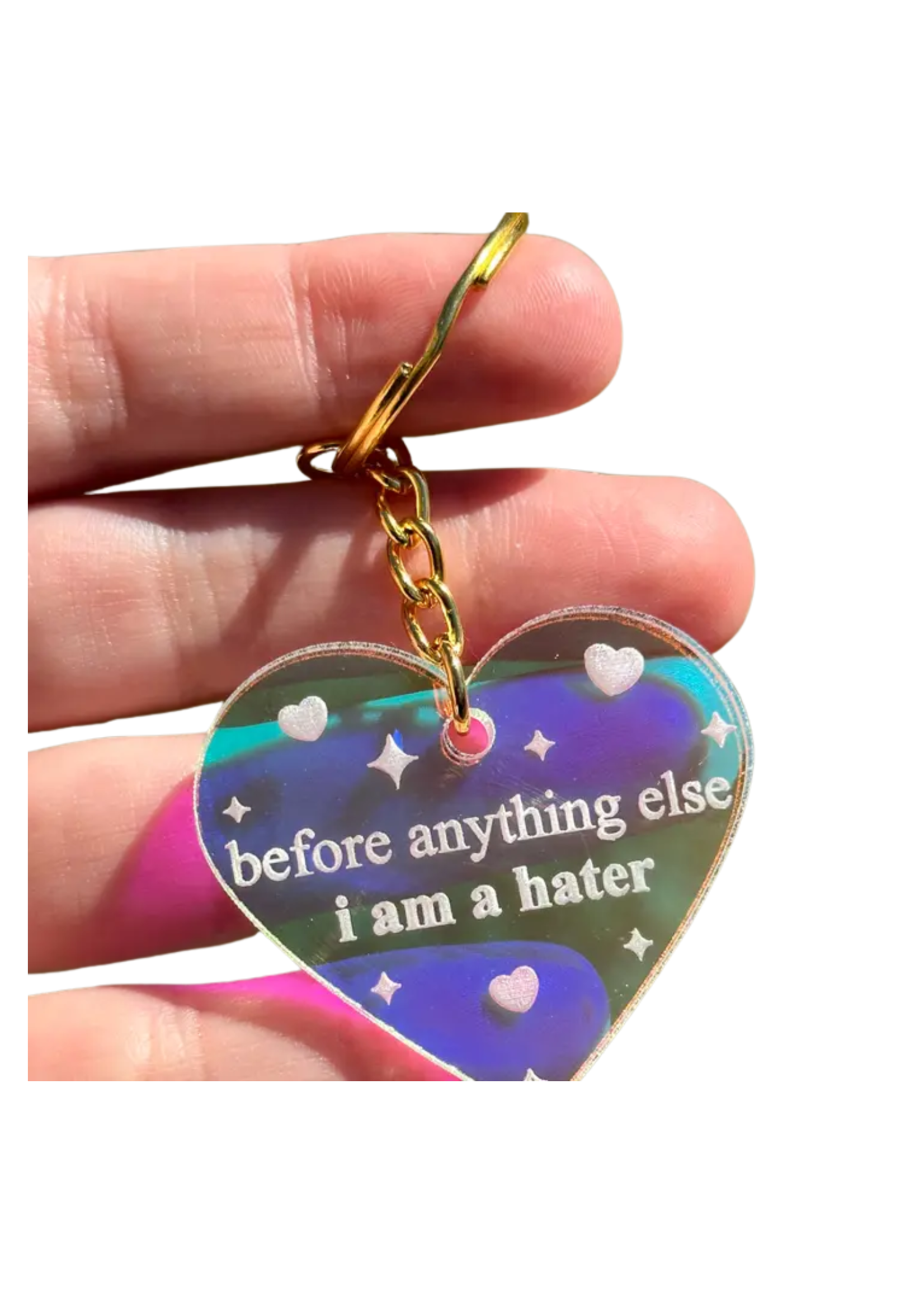 ShlemonArt Before Anything Else, I Am A Hater Keychain
