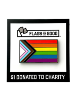 Flags For Good Progress Pride Flag Enamel Pin