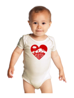 Orange Twist Seattle Red Heart Onesie