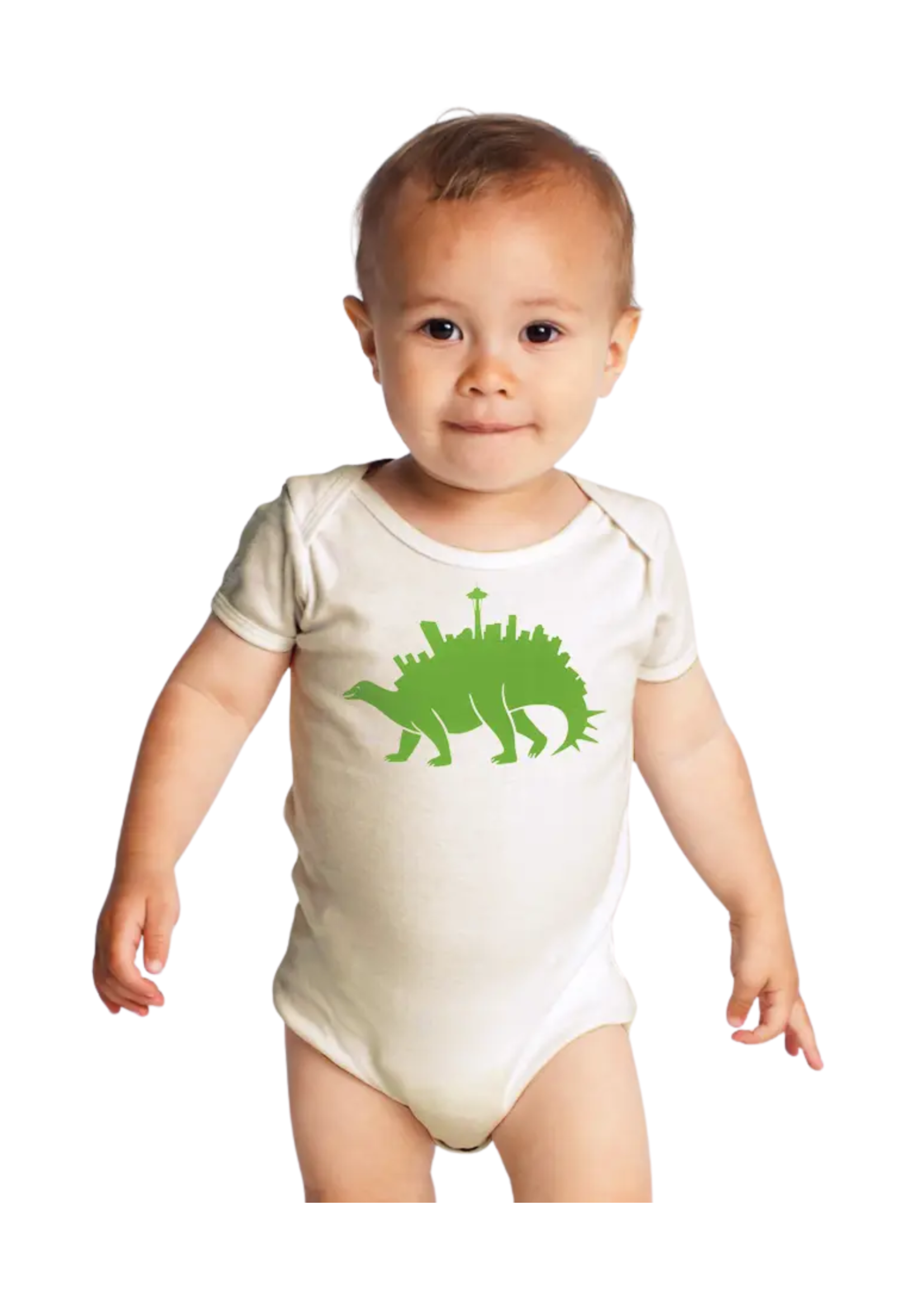 Orange Twist Seattlesaurus Onesie