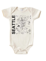 Maptote Seattle Map Onesie