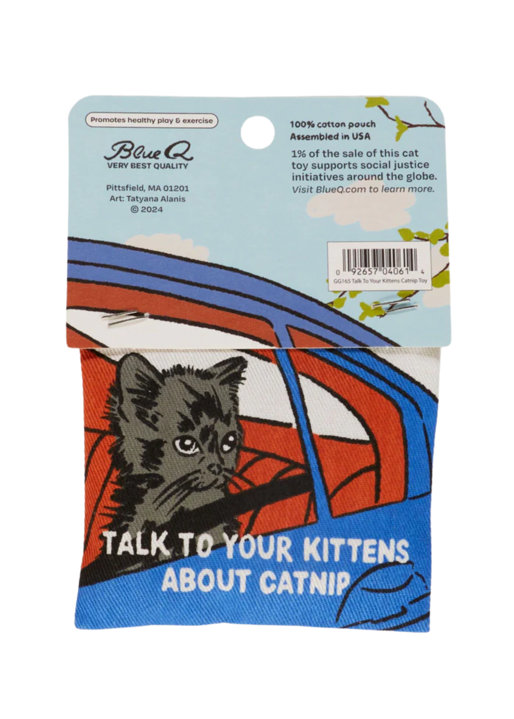 Blue Q Talk To Your Kittens Cat Nip Bag