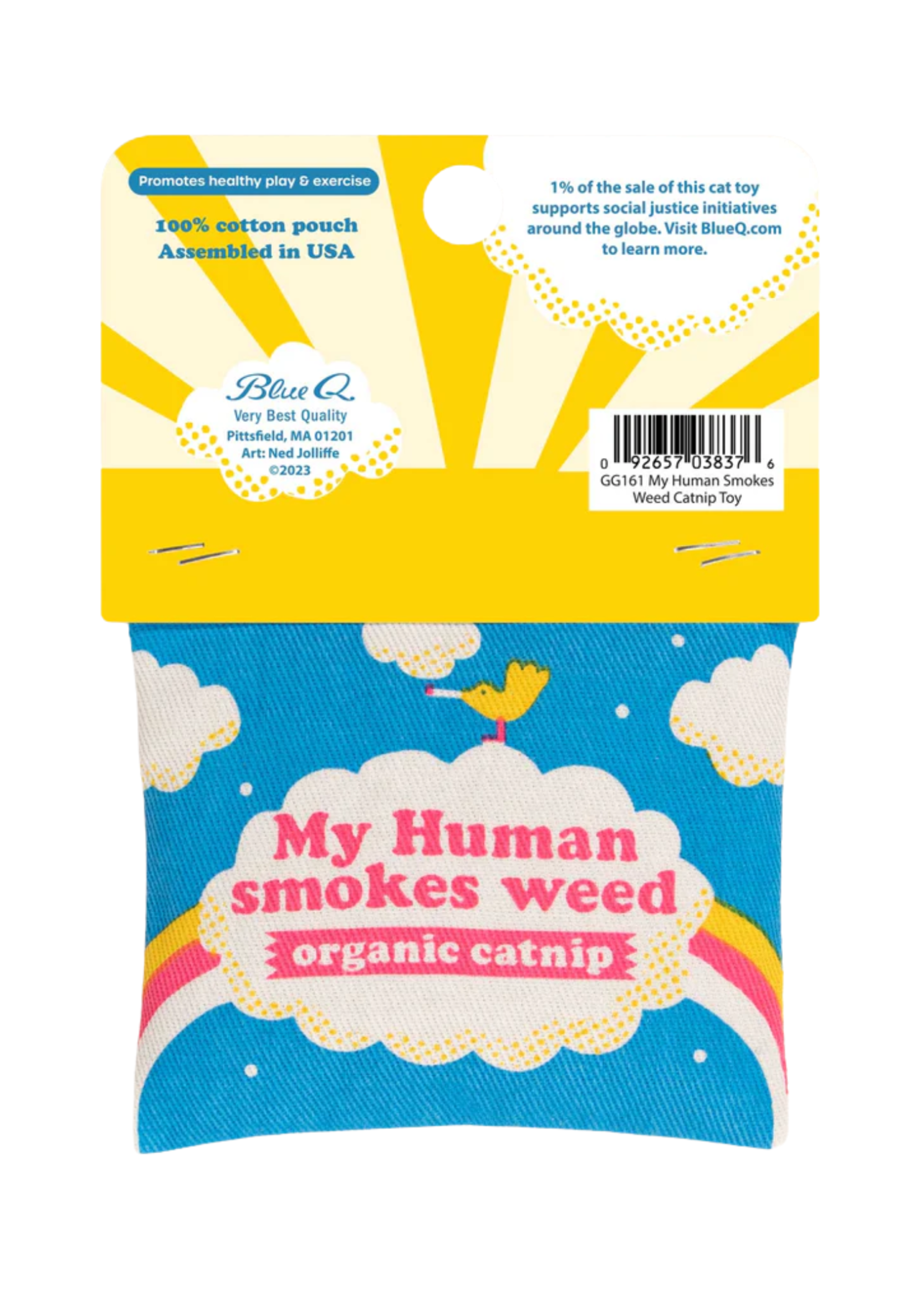 Blue Q My Human Smokes Weed Cat Nip Bag