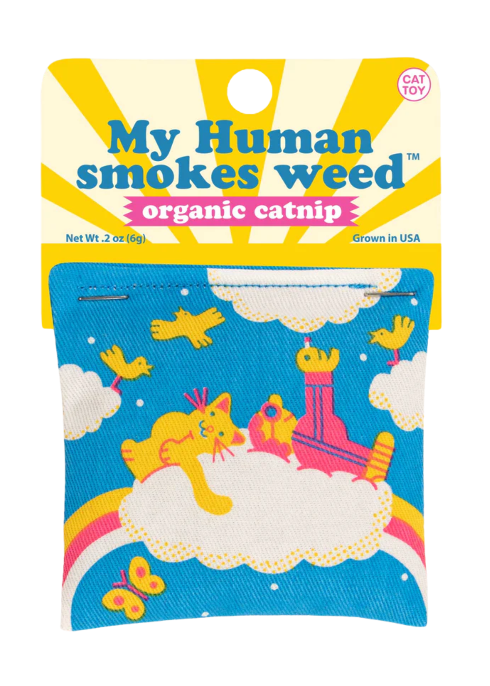 Blue Q My Human Smokes Weed Cat Nip Bag