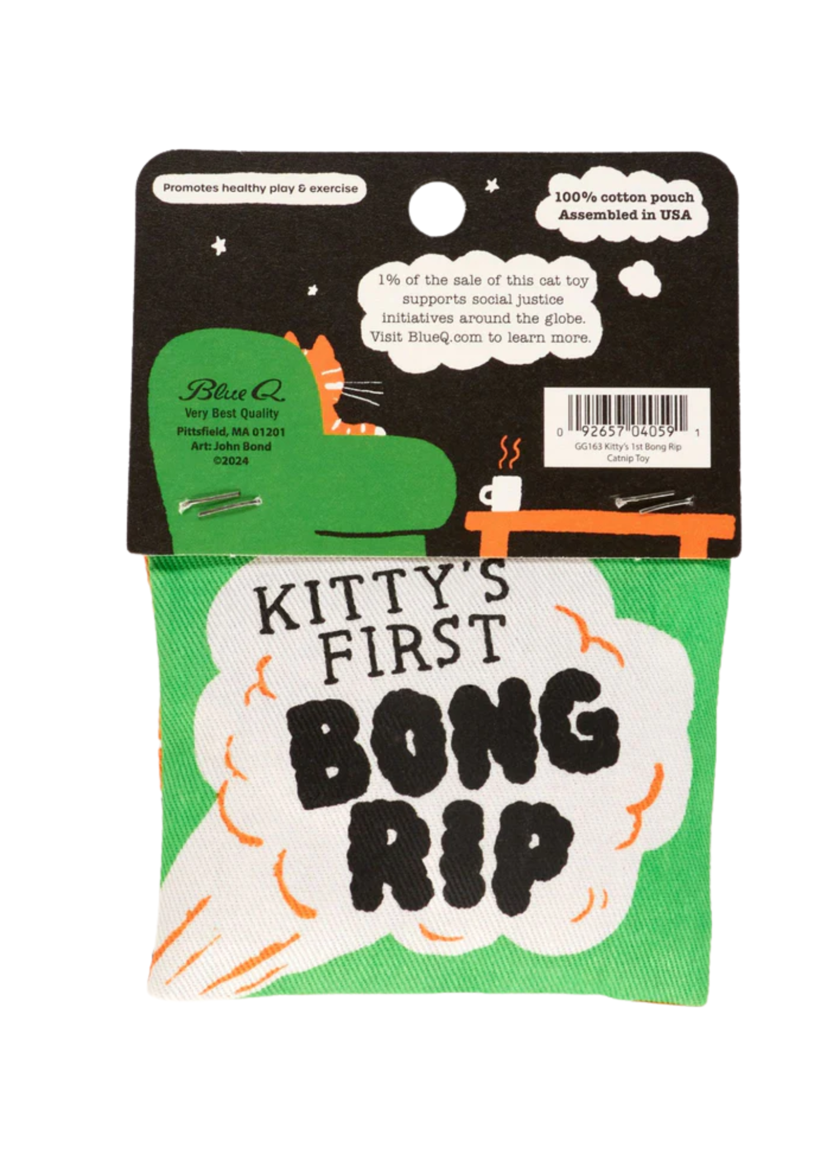 Blue Q First Bong Rip Cat Nip Bag