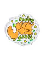 lauradzeng Touch Grass Dog Sticker