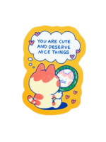 lauradzeng Deserve Nice Things Cat Sticker