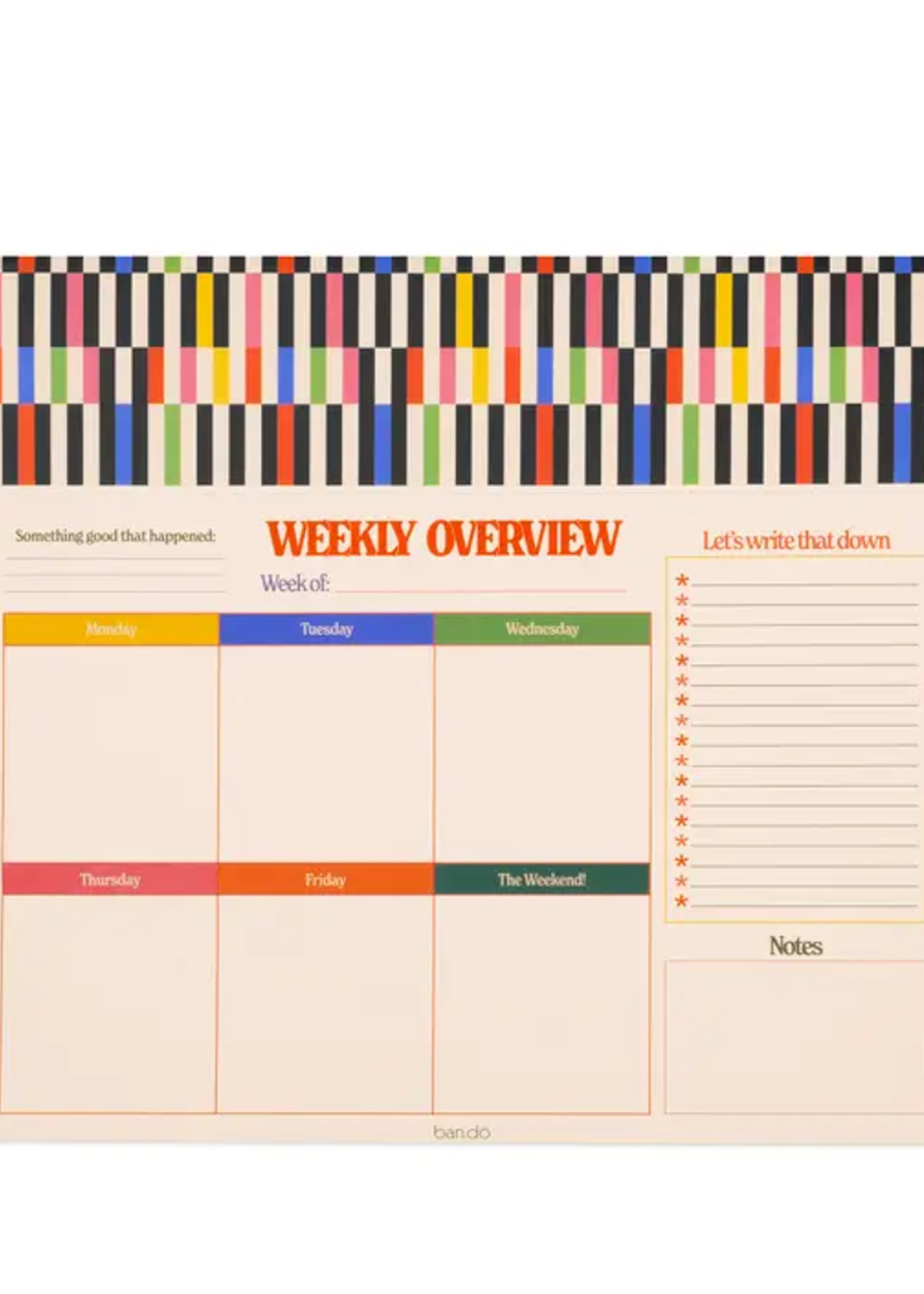 Ban.do Mid Century Stripe Desk Notepad