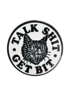 Strike Gently Co Talk Shit Get Bit Enamel Pin