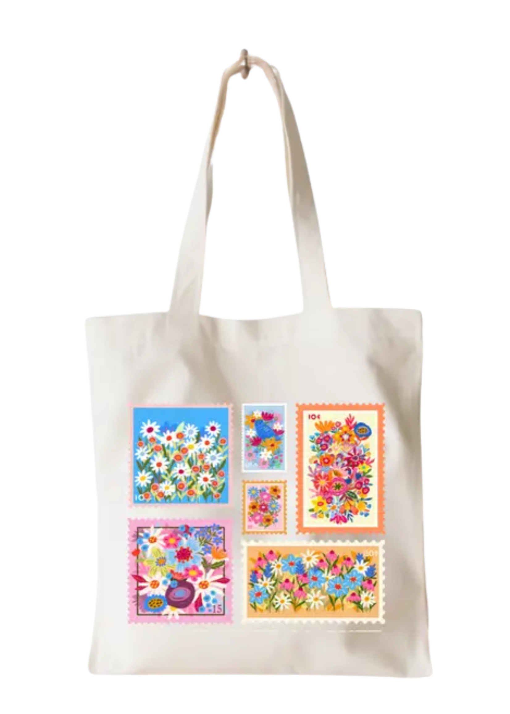 EnchantingSunshine Wildflower Stamps Tote Bag