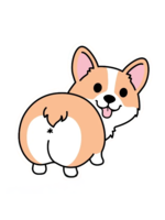 EnchantingSunshine Corgi Butt Sticker