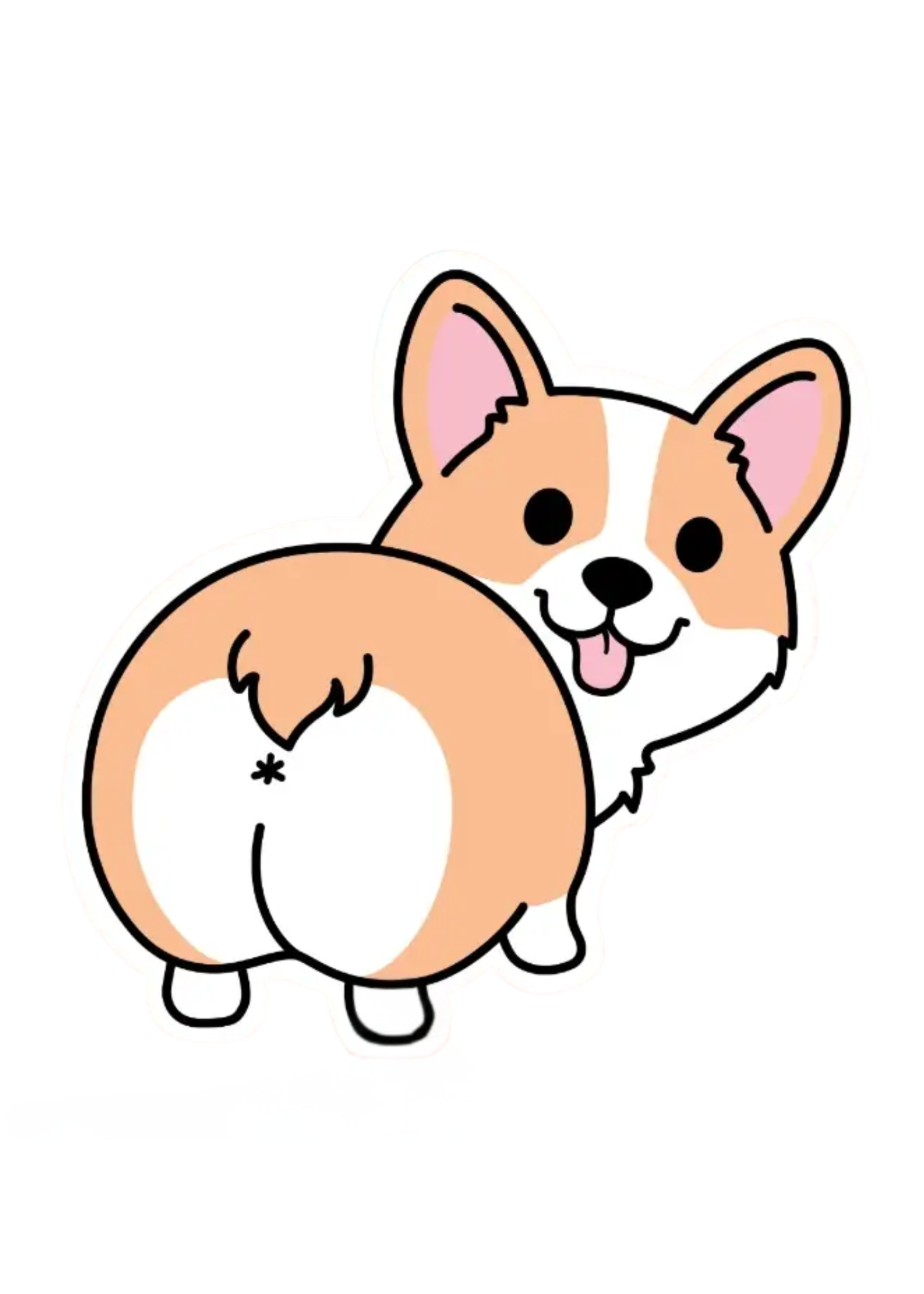 EnchantingSunshine Corgi Butt Sticker