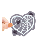 Turtle's Soup Spider Web Heart Sticker