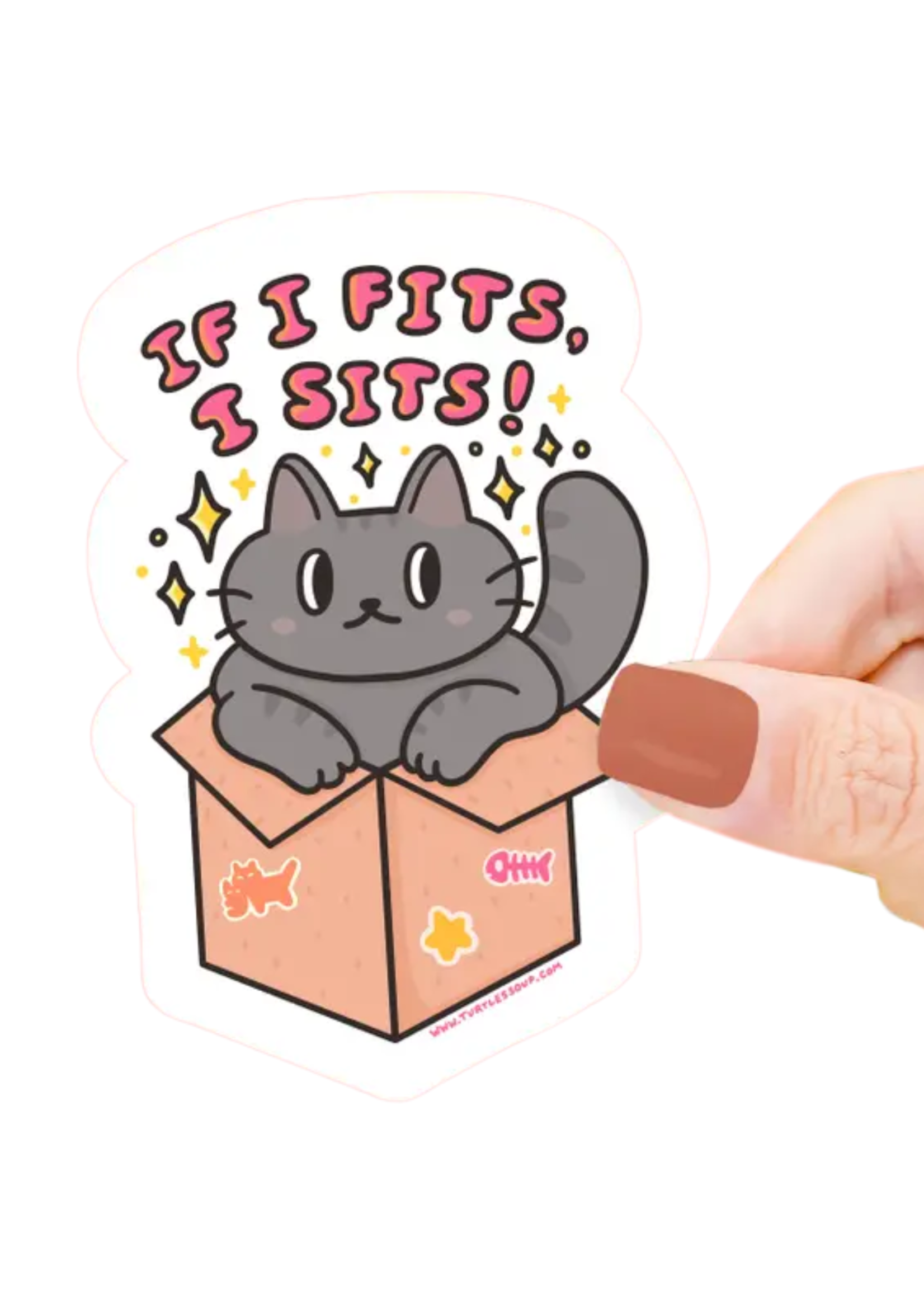 Turtle's Soup If It Fits I Sits Sticker