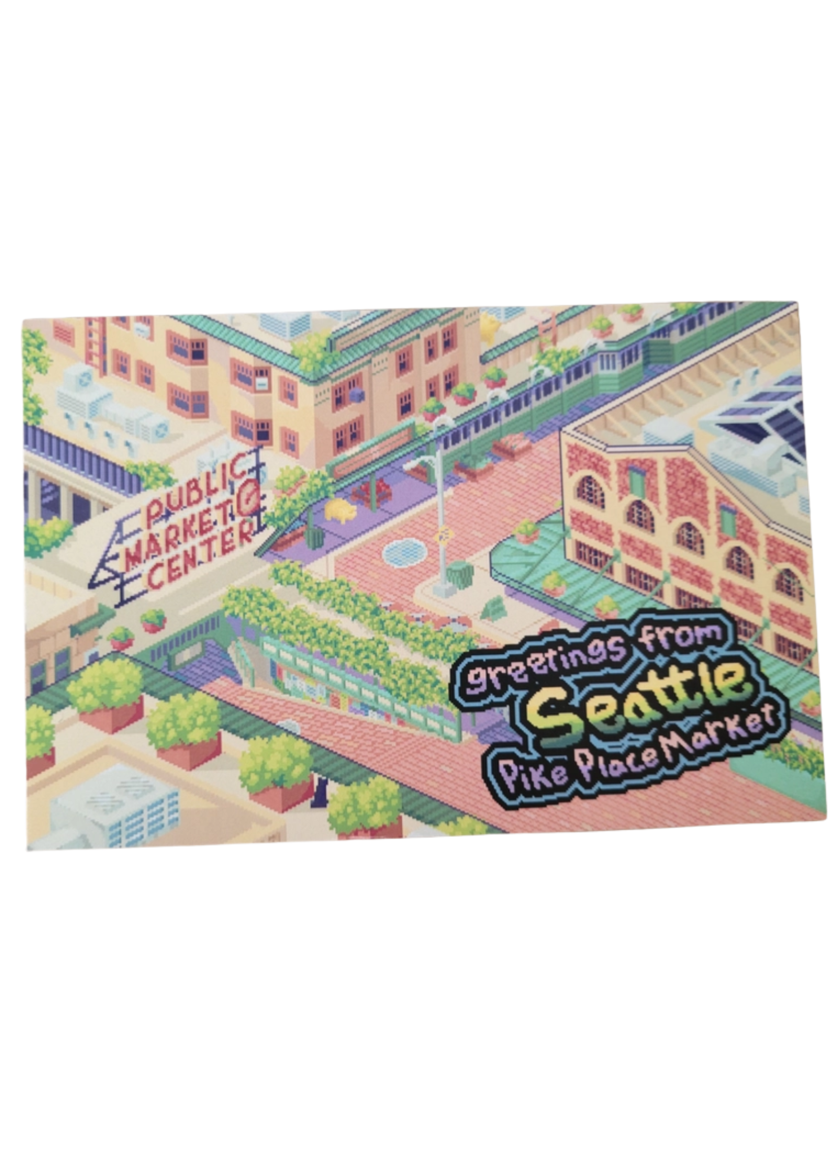 my_art_bytes Isometric Pike Place Post Card
