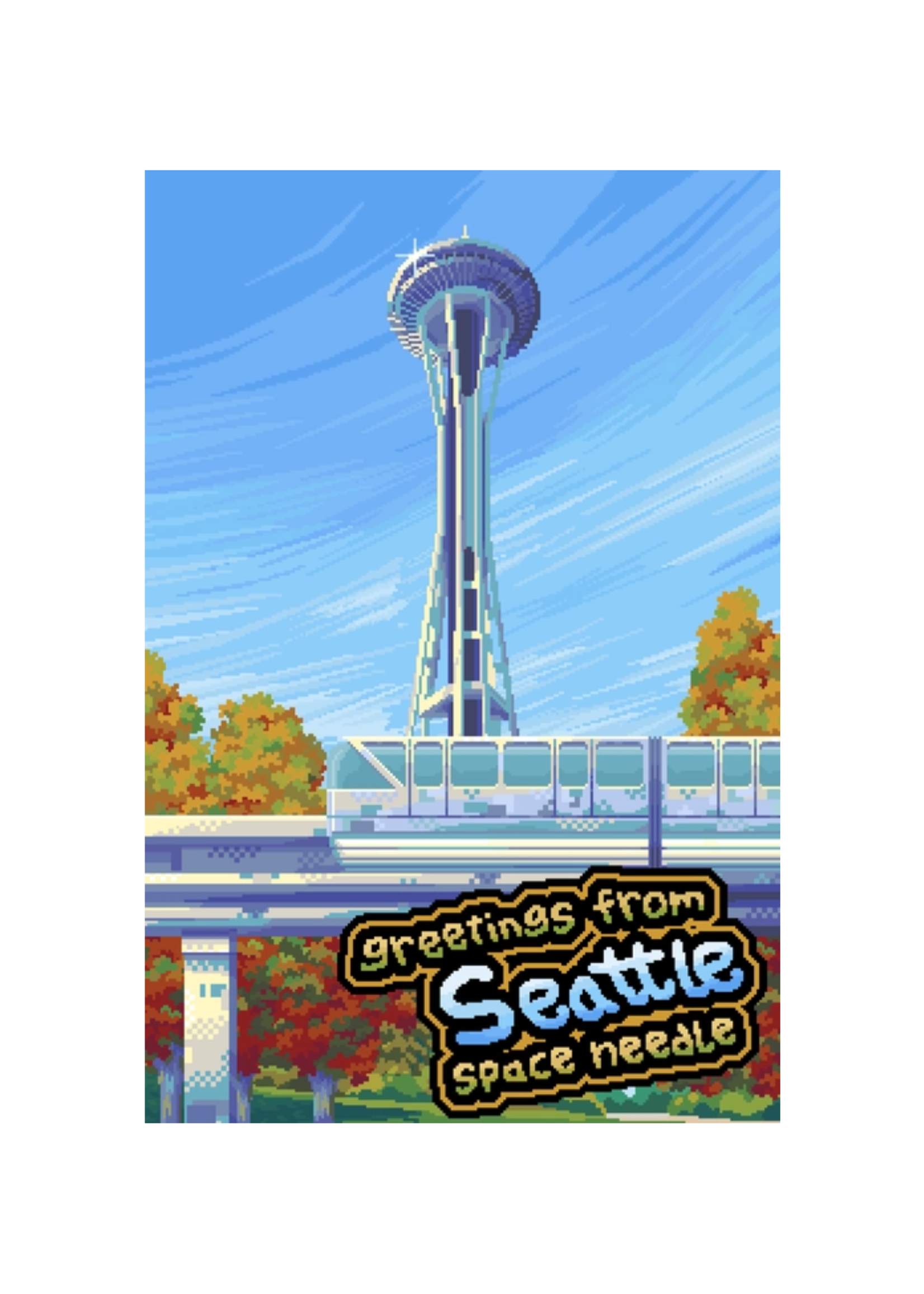 my_art_bytes Space Needle Post Card