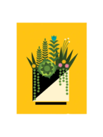 Amber Leaders Local Artist Card  - Yellow Succulent