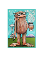It's A Henry Sasquatch Drinking Coffee Magnet