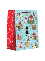 Jillson & Roberts Naughty Holiday Cats Gift Bag