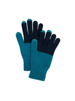 Verloop Navy And Teal Color Block Touchscreen Gloves