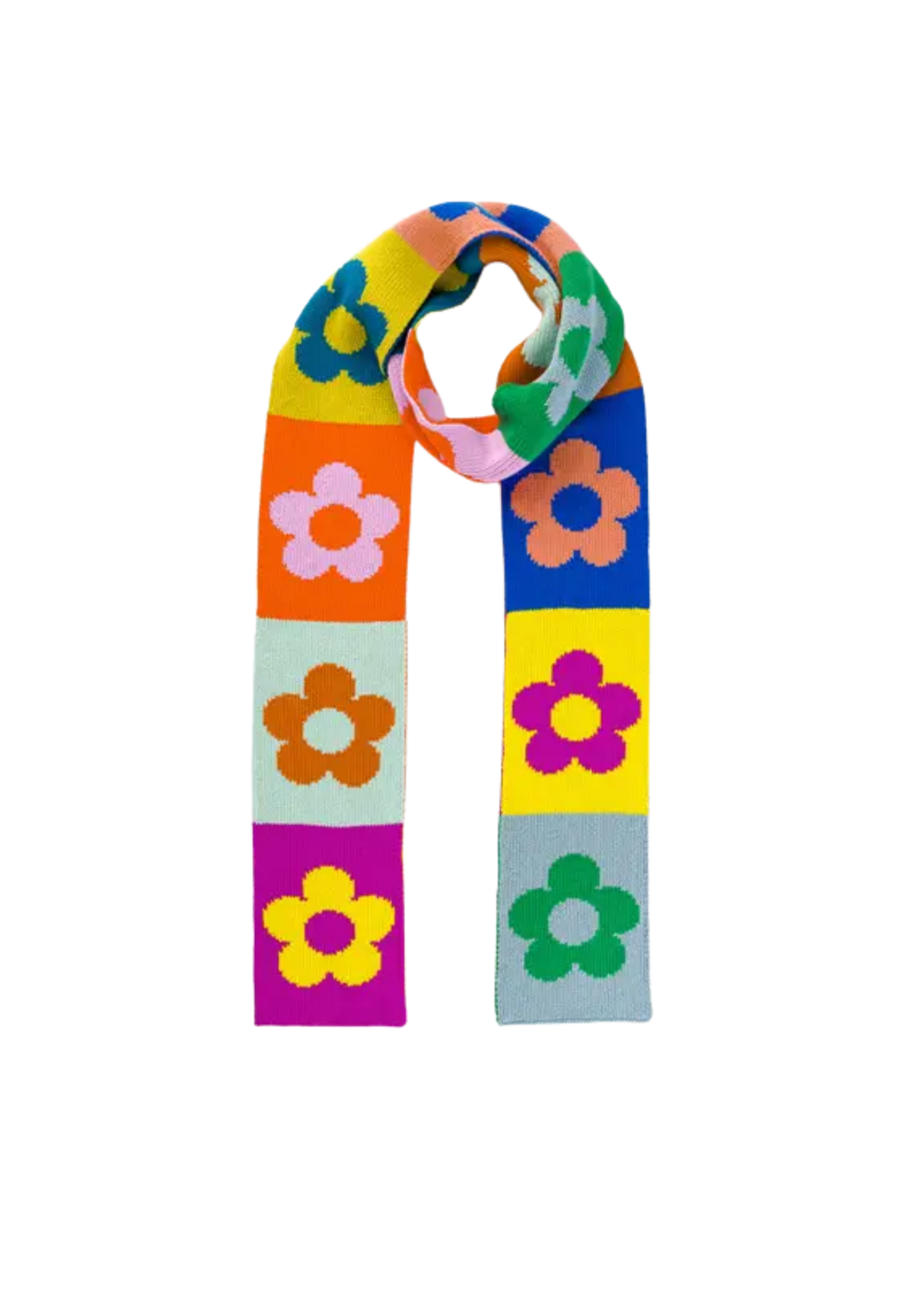 Verloop Rainbow Flower Block Scarf