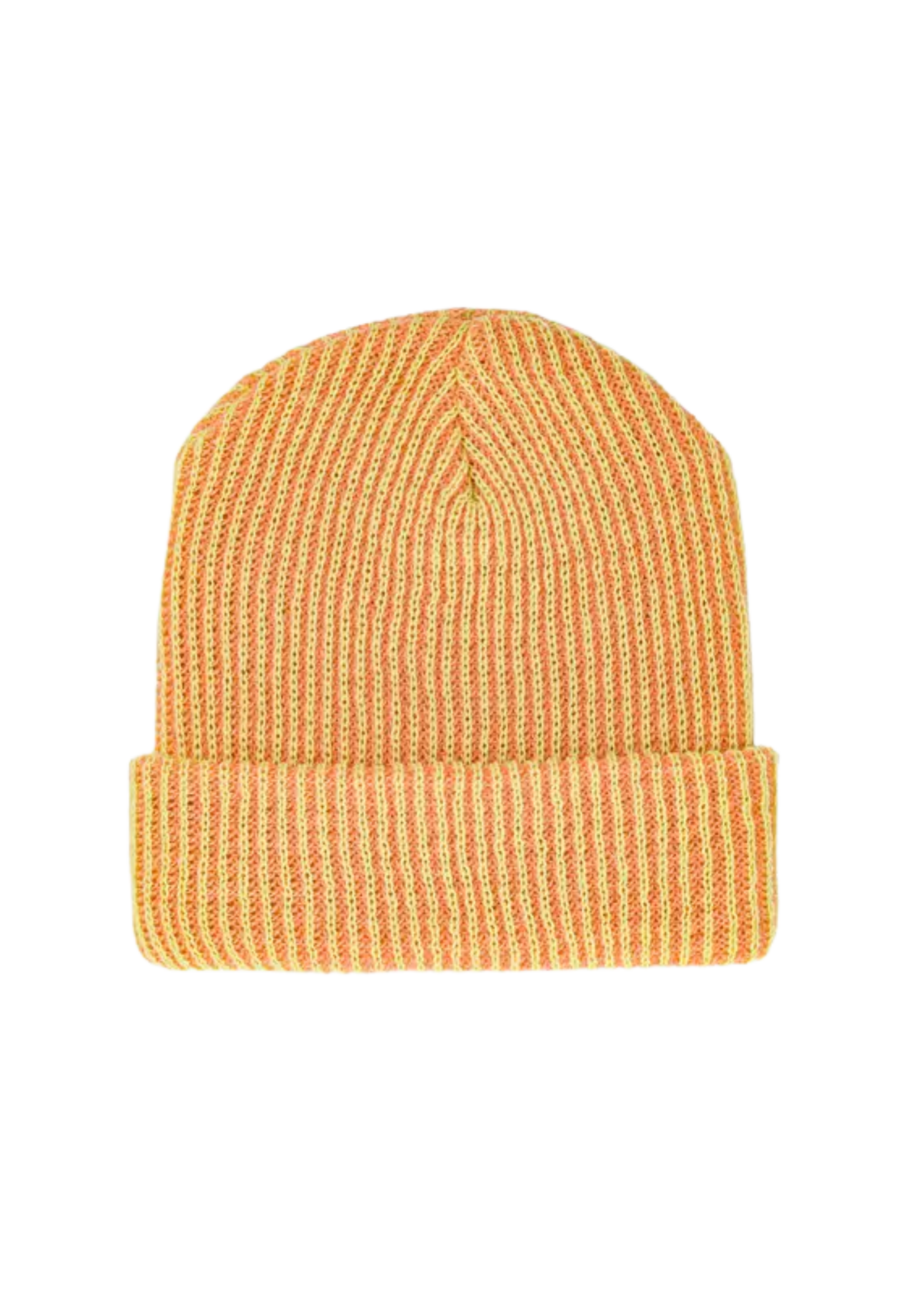 Verloop Peach And Lime Rib Knit Beanie