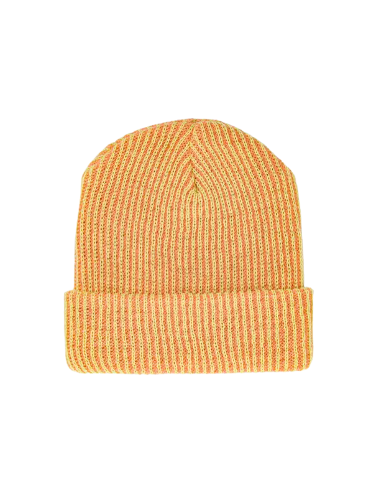 Peach And Lime Rib Knit Beanie - Portage Bay Goods display picture 1