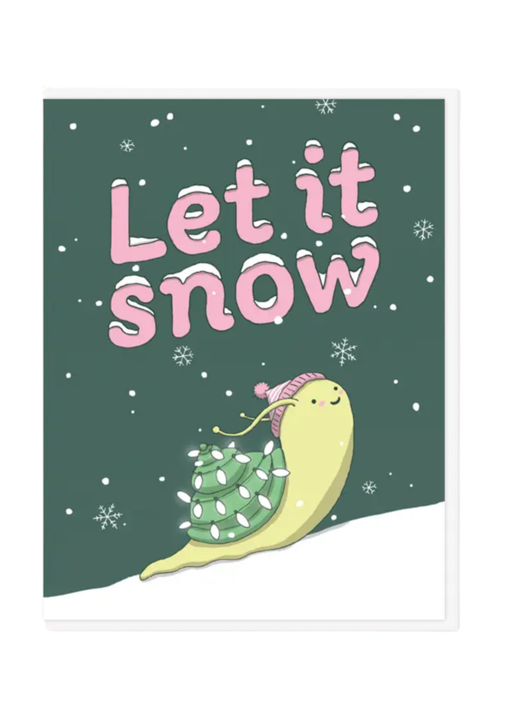 Semi Sweet Press Holiday Card - Let it Snow Snail