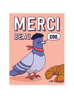 Semi Sweet Press Thank You Card - Merci Beau-coo