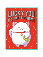 Semi Sweet Press Birthday Card - Lucky Cat