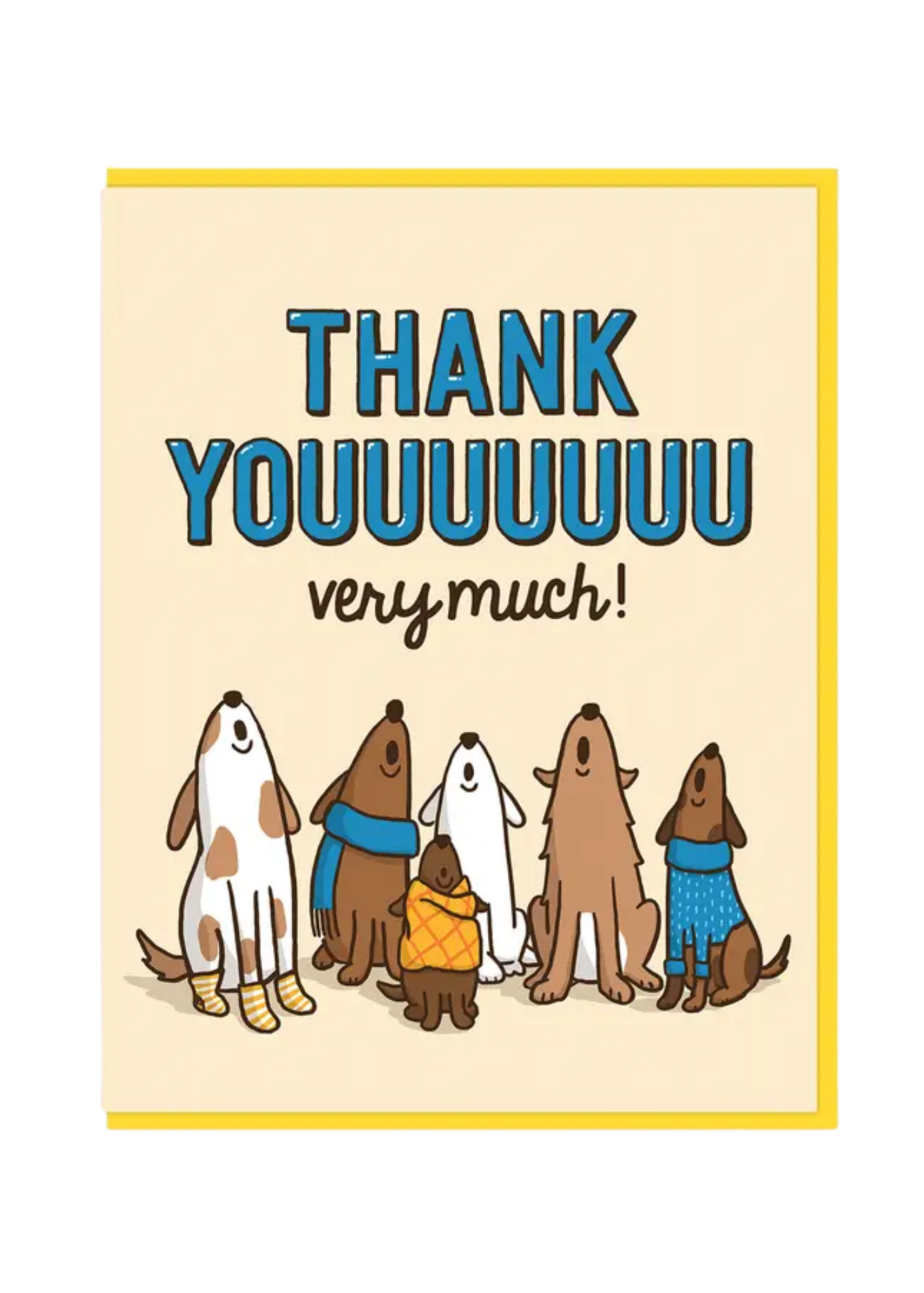 Semi Sweet Press Thank You Card - Howling Dogs