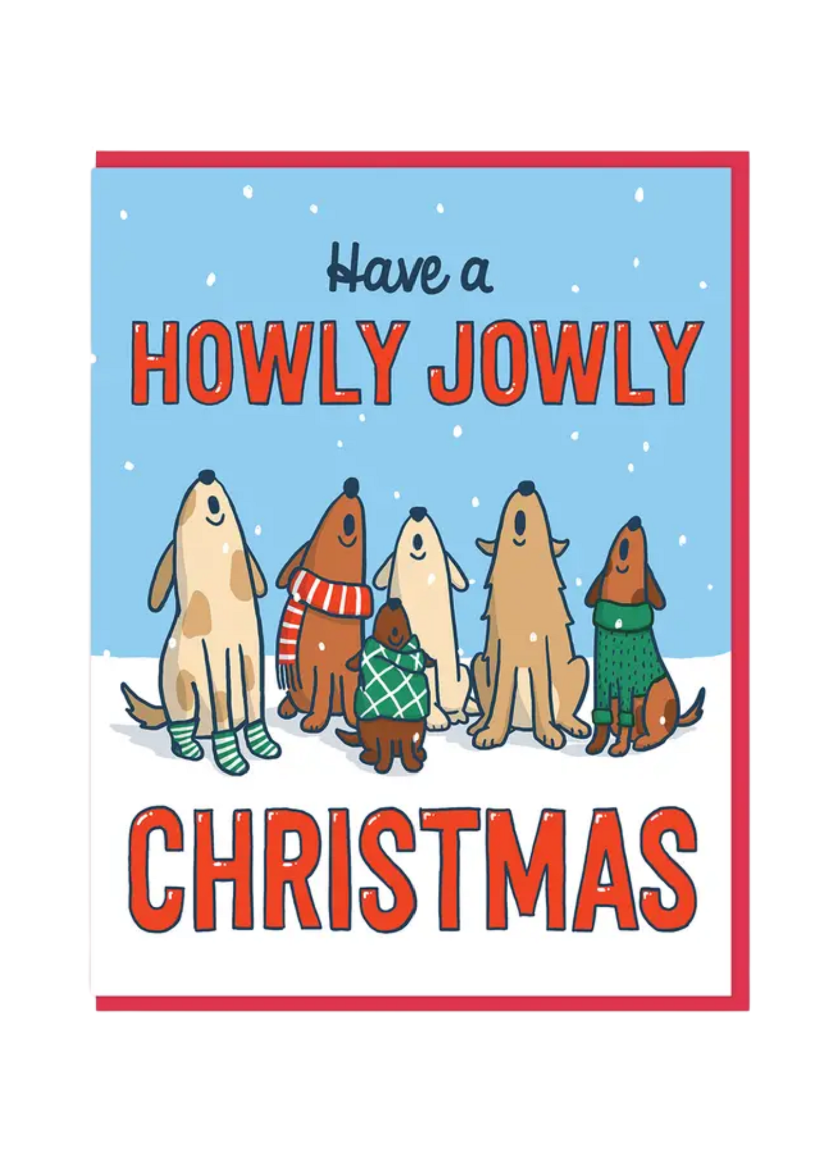 Semi Sweet Press Holiday Card - Howly Jowly Christmas
