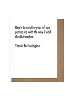 Pretty Alright Goods Anniversary Card - Dishwasher