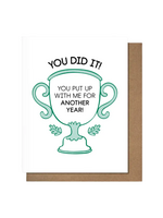 Pretty Alright Goods Anniversary Card - Trophy