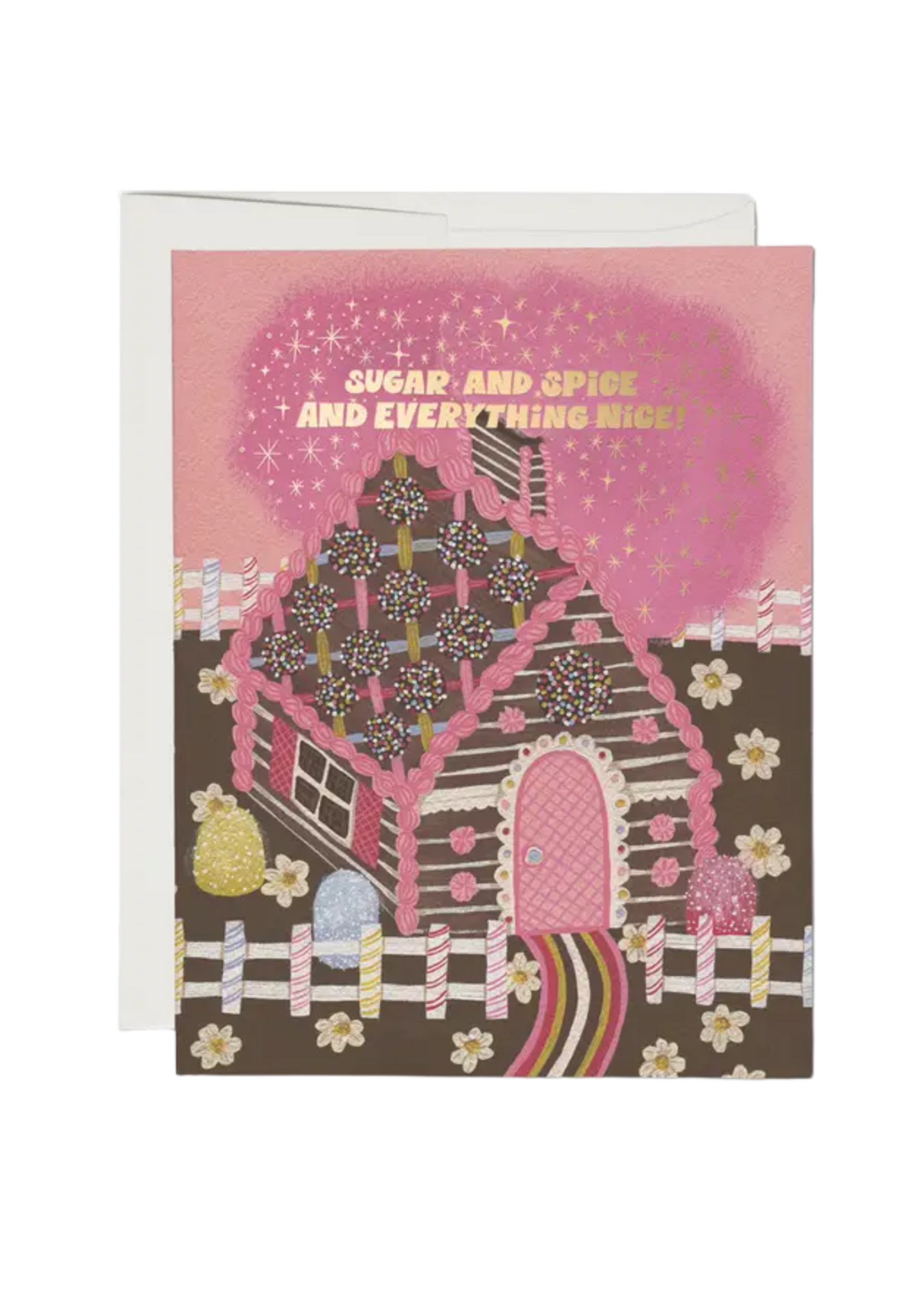 Red Cap Cards Holiday Card - Gingerbread House
