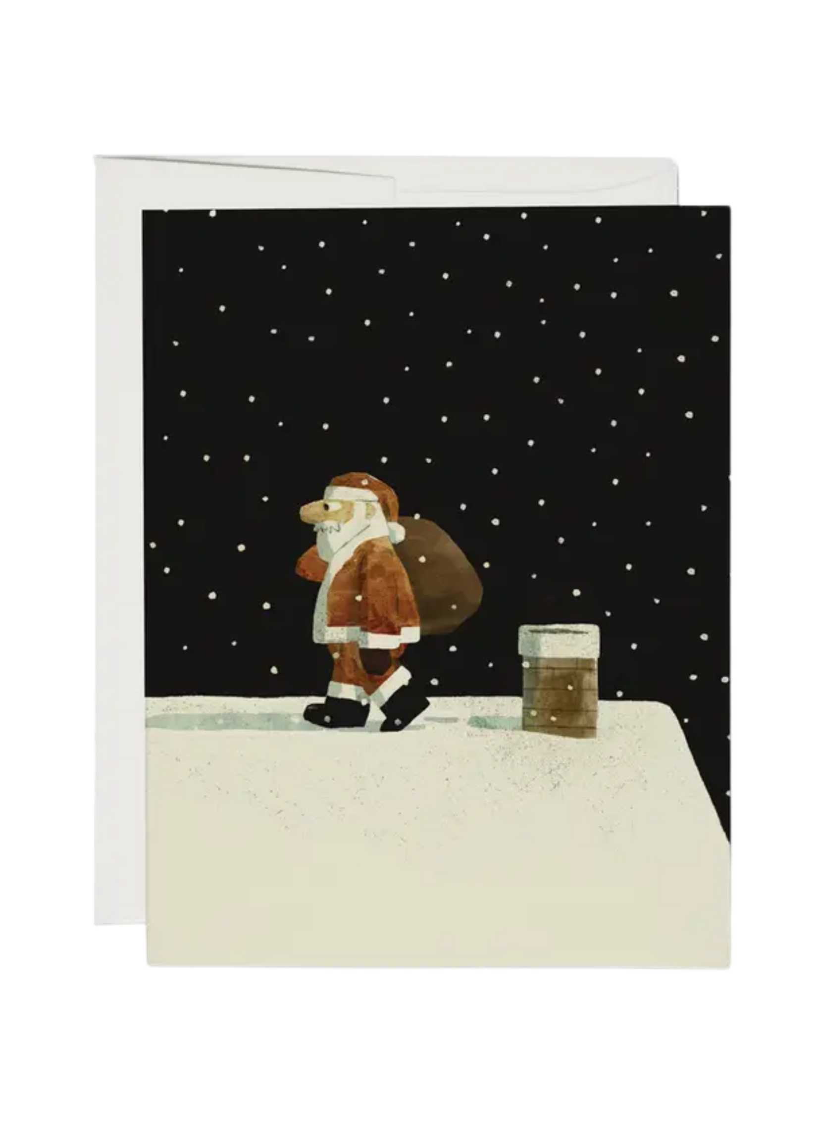 Red Cap Cards Holiday Card - Up On The House Top