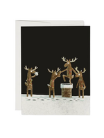 Red Cap Cards Holiday  Card - Down The Chimney