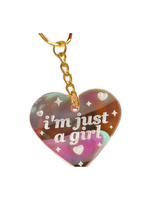 ShlemonArt Im Just A Girl Keychain