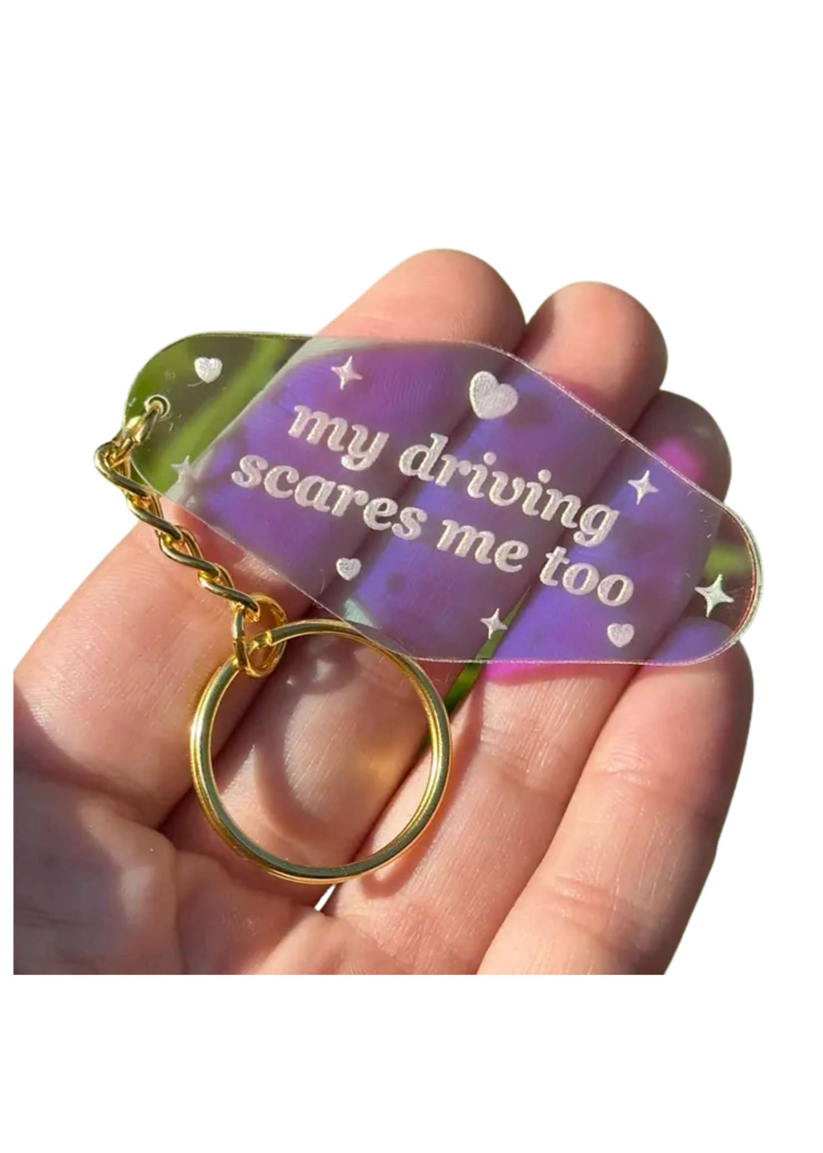 ShlemonArt My Driving Scares Me Too Keychain