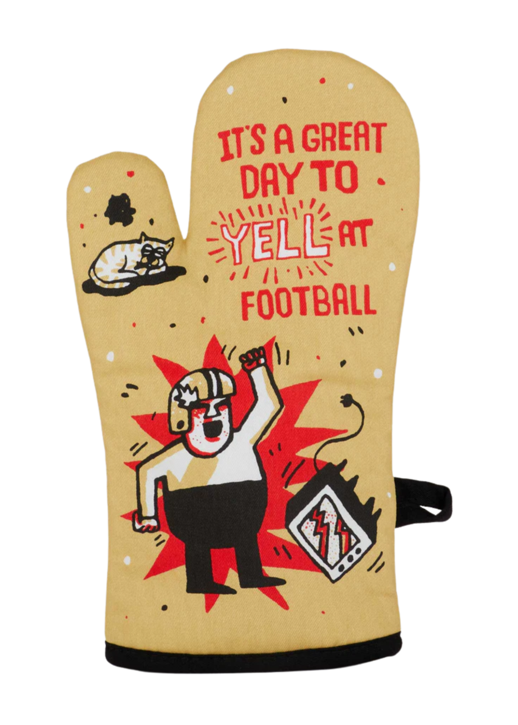 Blue Q It's A Great Day To Yell At Football Oven Mitt