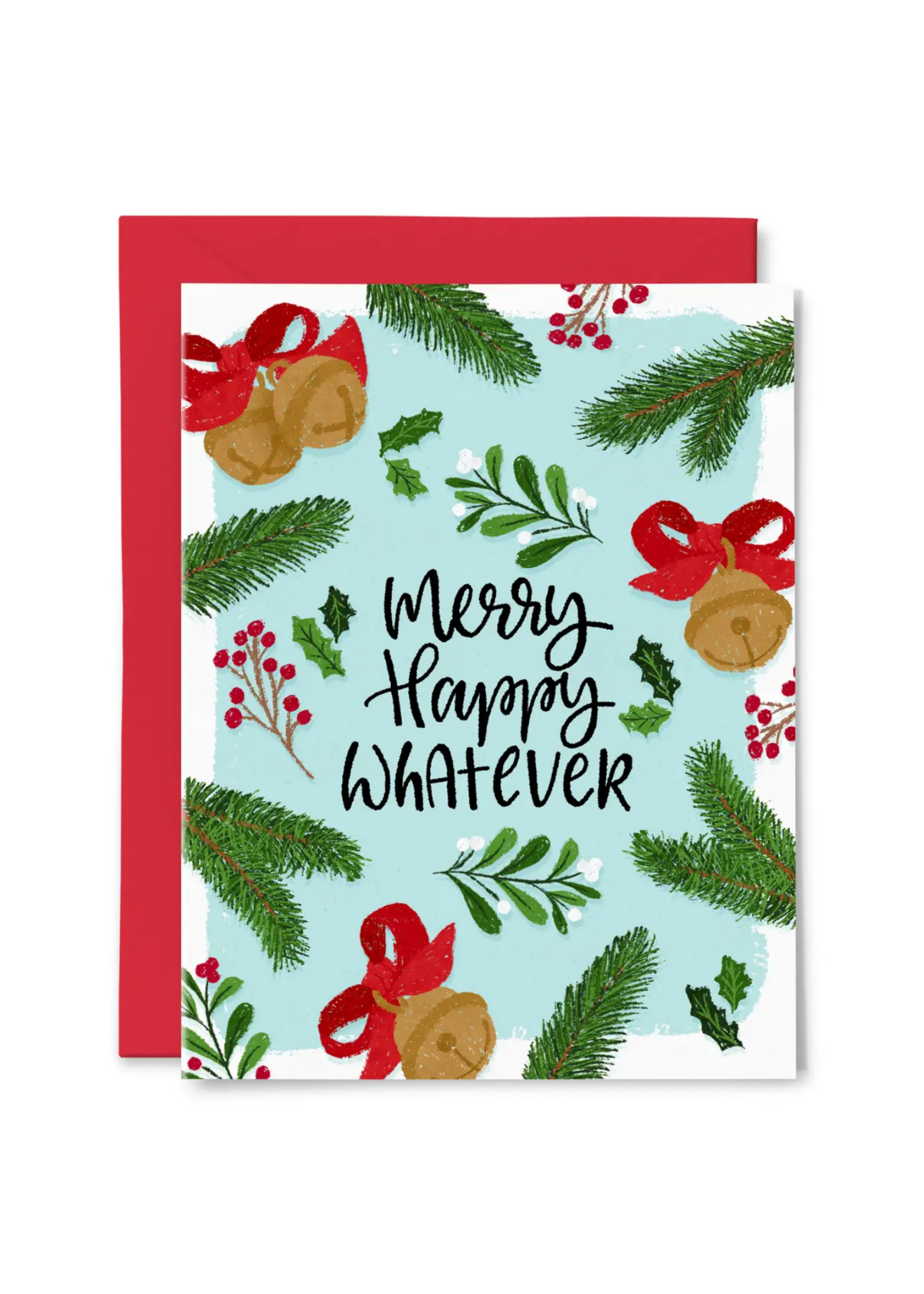 Paper Bunny Press Holiday Card - Merry Happy Whatever