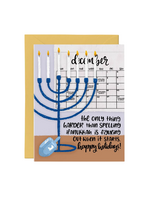 Paper Bunny Press Hanukkah Card - Harder Than Spelling Hanukkah