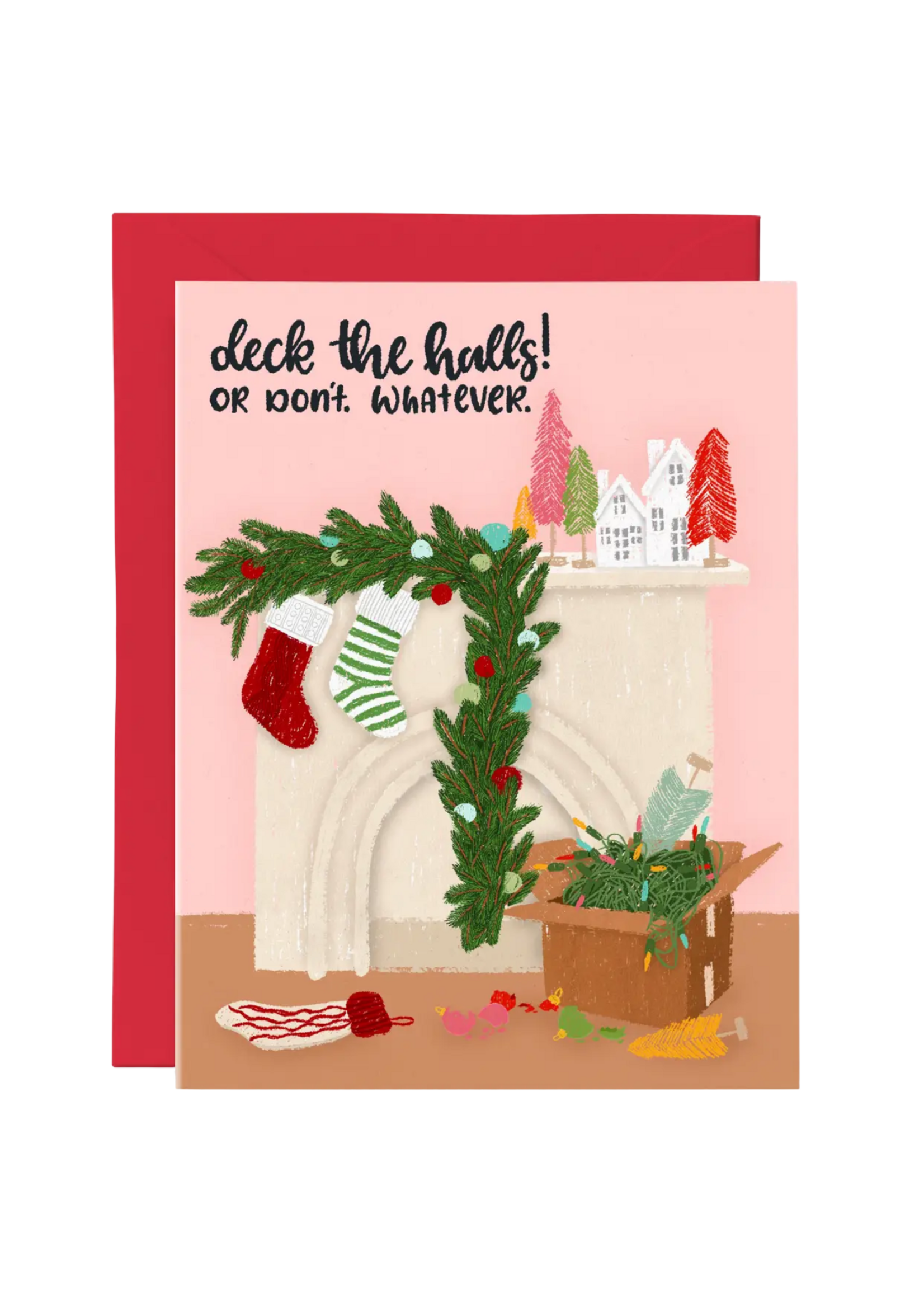 Paper Bunny Press Holiday Card - Deck The Halls or Don't