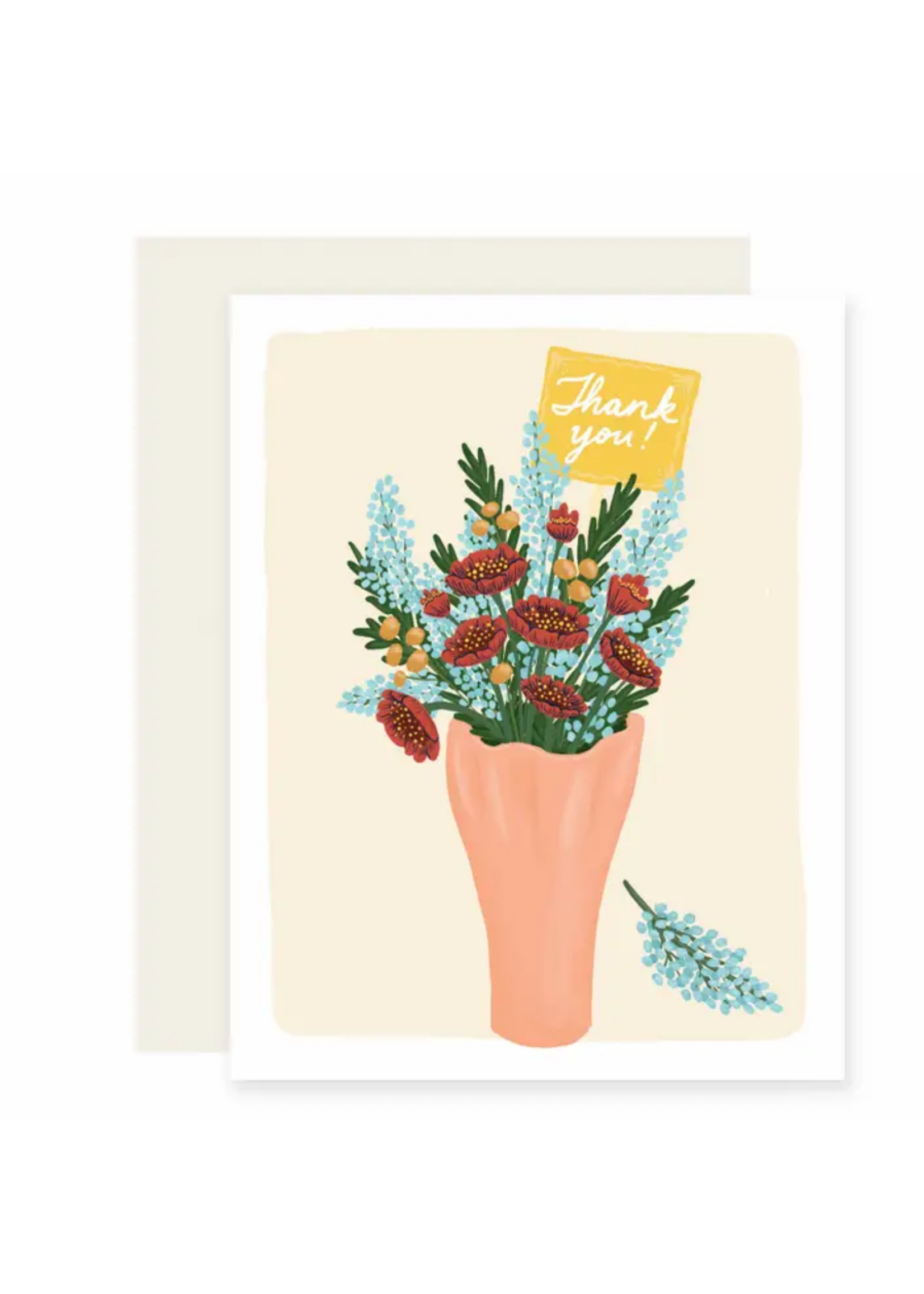 Slightly Stationery Thank You Card - Bouquet