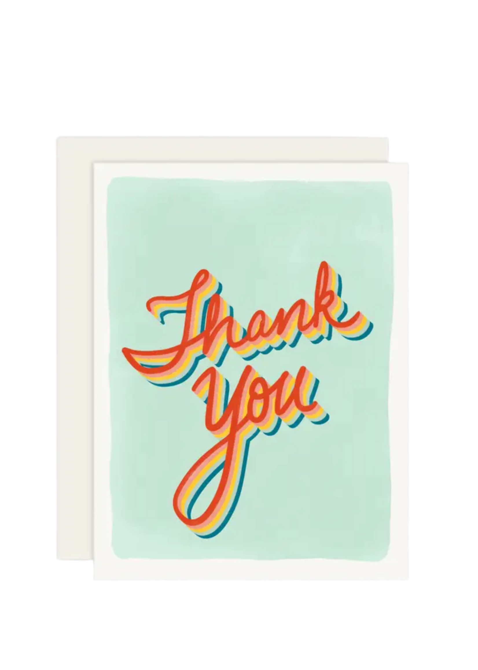 Slightly Stationery Thank You Card - Retro